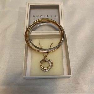 Buckley London Trio Necklace and Bangles Set